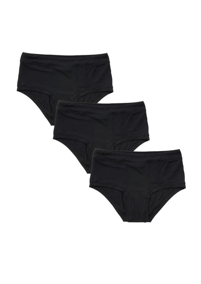 PACK of 3 x BRIEF BASE BLACK - woron