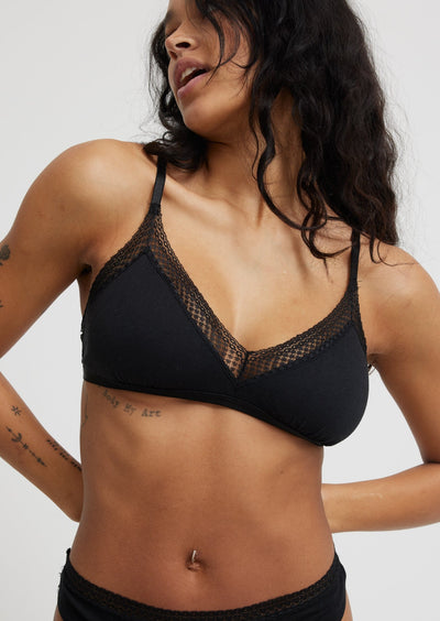 NOVA PADDED BRA- Black - woron