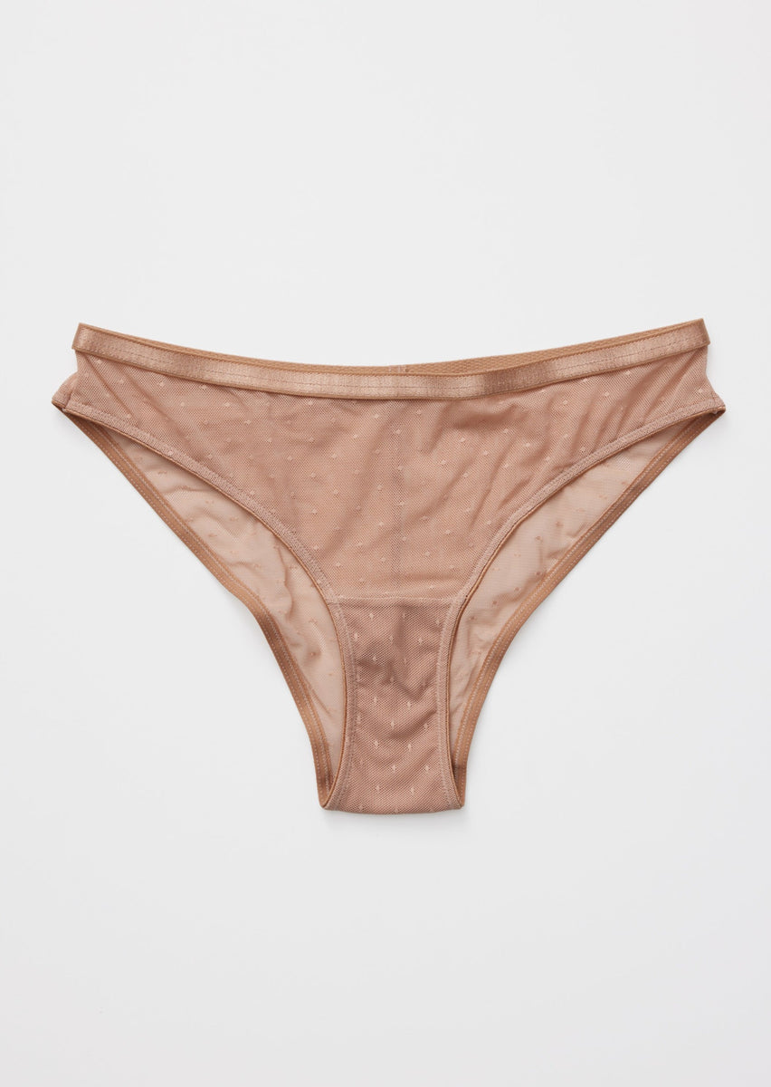 MESH HIPSTER DOTTED- Sunset Beige