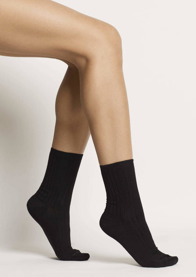 ORGANIC COTTON SOCKS- black - woron