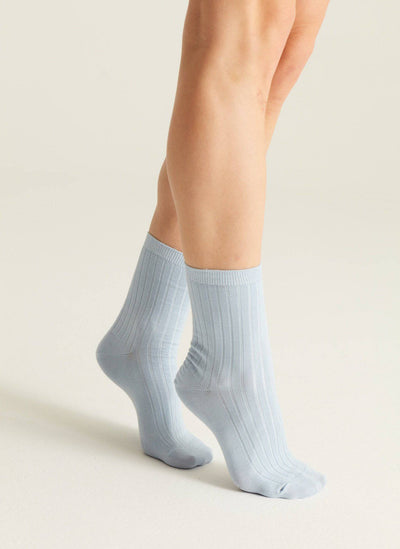 ORGANIC COTTON SOCKS- light blue - woron