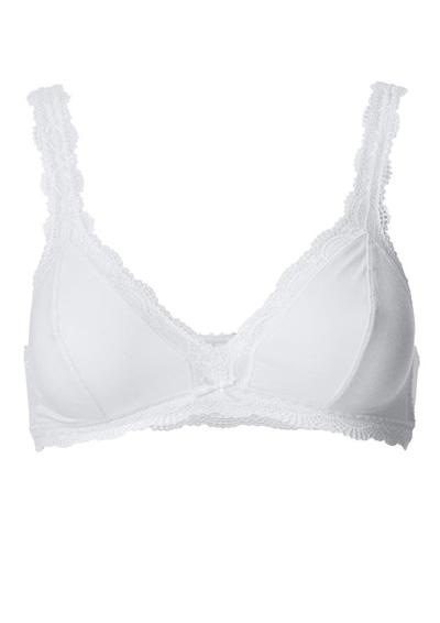 Lace trimmed soft-bra ONYX BRA- white - woronstore