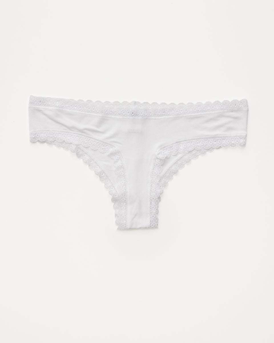 Lace-trimmed JUPITER panties- WHITE | woronstore